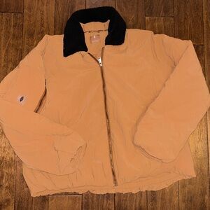 FP Movement by Free People Camel Utility Jacket with Black Collar